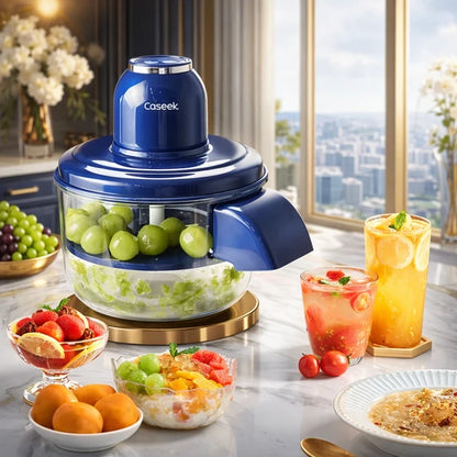 Rechargeable Electric Vegetable & Fruit Chopper – Multi-Function Food Cutter with Transparent Bowl for Garlic, Vegetables & Fruits